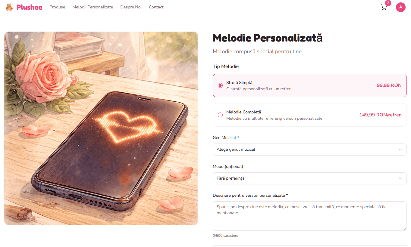 Plushee custom melody